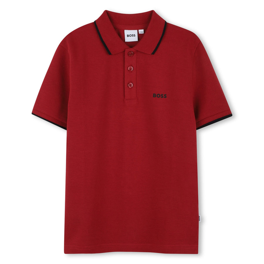 Boss Dark Red SS Solid Color Polo