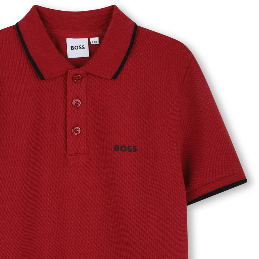 Boss Dark Red SS Solid Color Polo