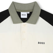 Boss Boys Sand Colorblock SS Polo