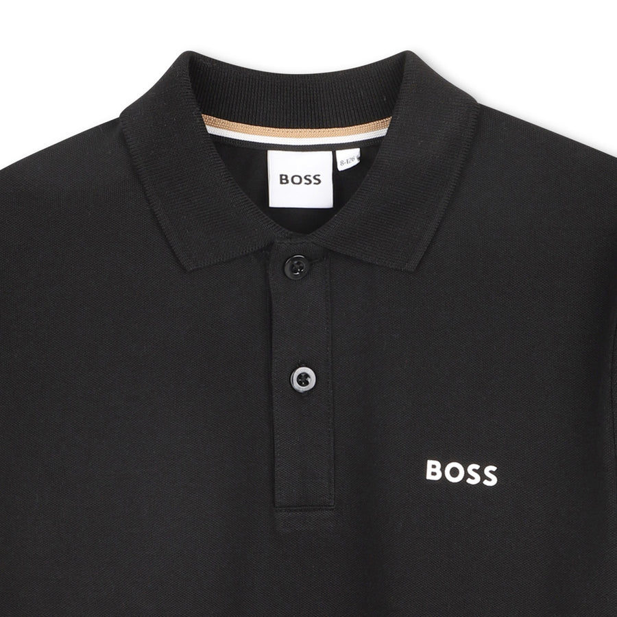 Boss Cotton Pique Polo with Logo on Back
