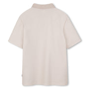 Boss Boys Double B Monogrammed Polo Shirt Sand