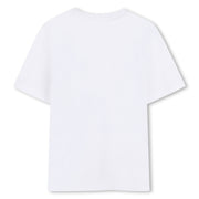 Boss Boy Cotton Jersey Tee Shirt with Multi Logo