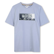 Boss Boy Short Sleeved Cotton Jersey Tshirt Medium Grey