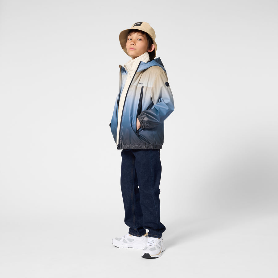 Boss Boys Blue Ombré Water-Repellent Jacket