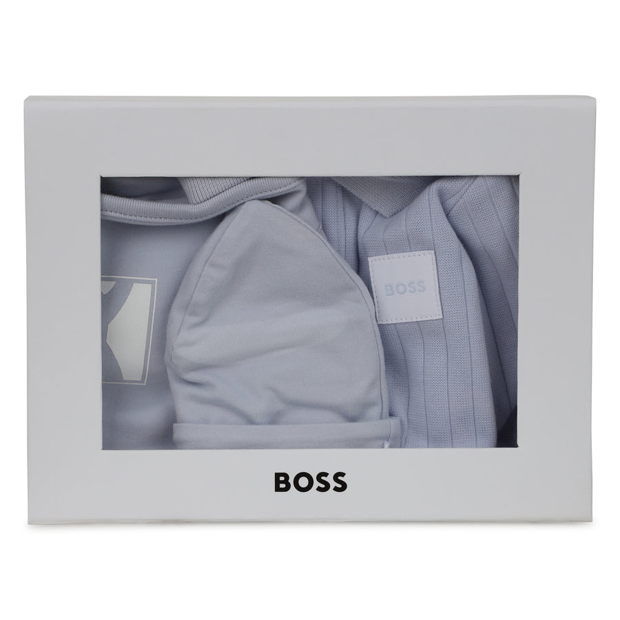 Boss Baby Footie Hat and Bib Giftbox Set