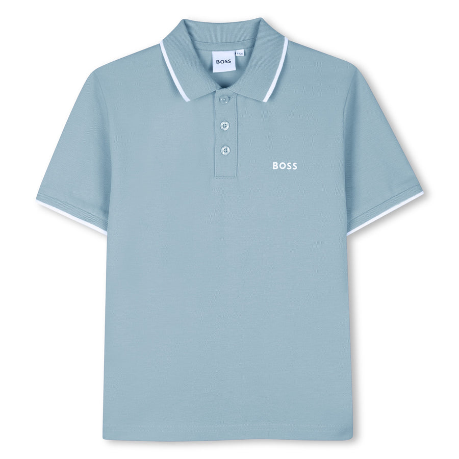 Boss Short Sleeve Polo in Cotton Pique
