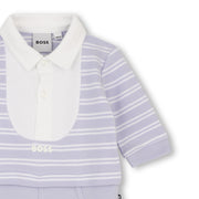Boss LS Striped 2in1 Coverall with Polo Collar