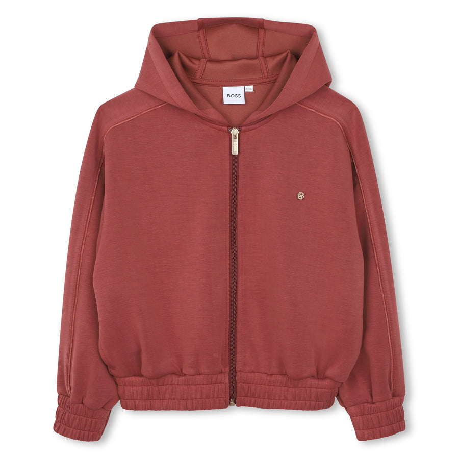Boss Girls zip Hoodie with Piping
