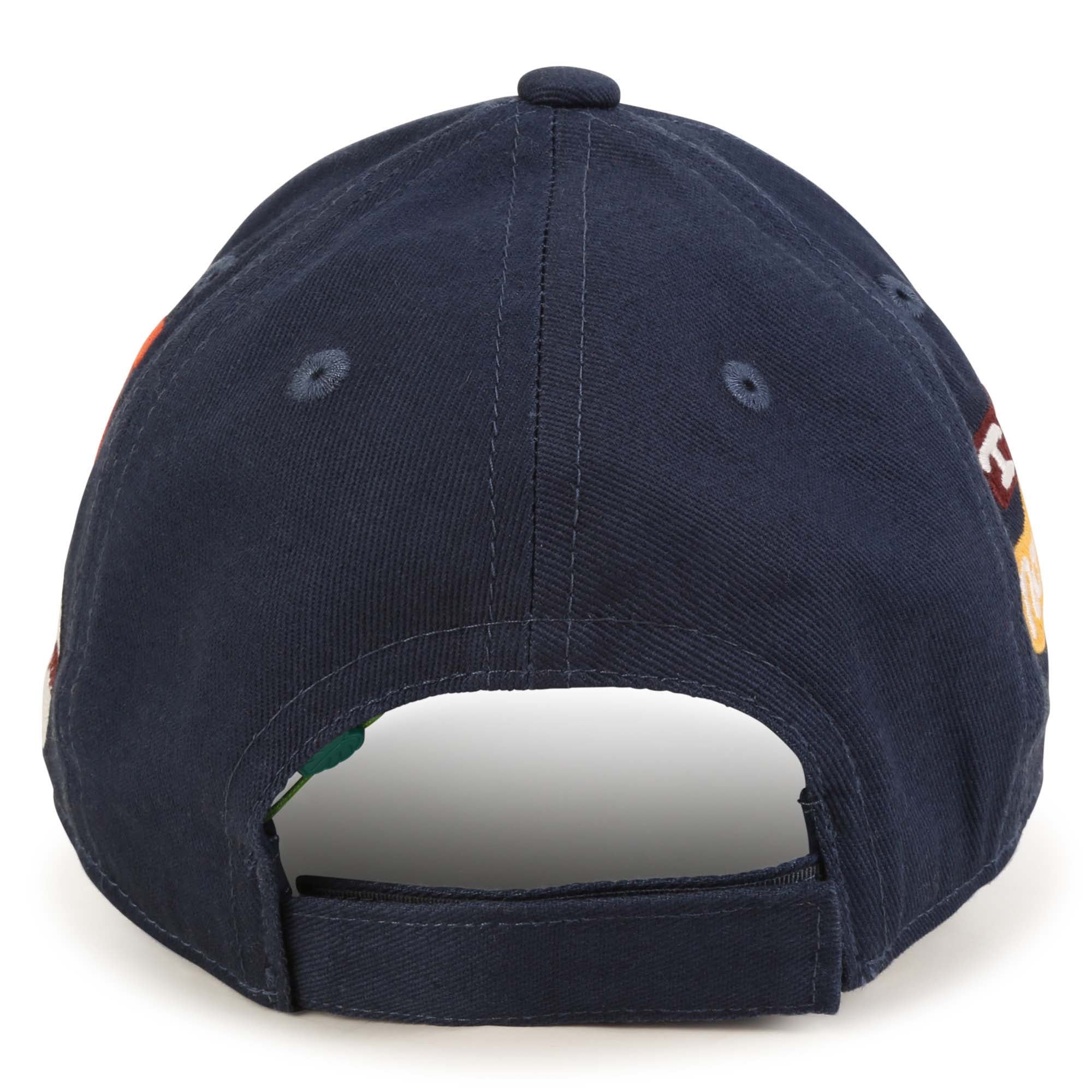 Kenzo Boy Indigo Blue  logo-patch cotton cap