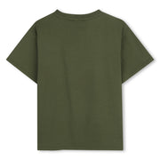 Kenzo Khaki Tshirt in Jersey with Logo