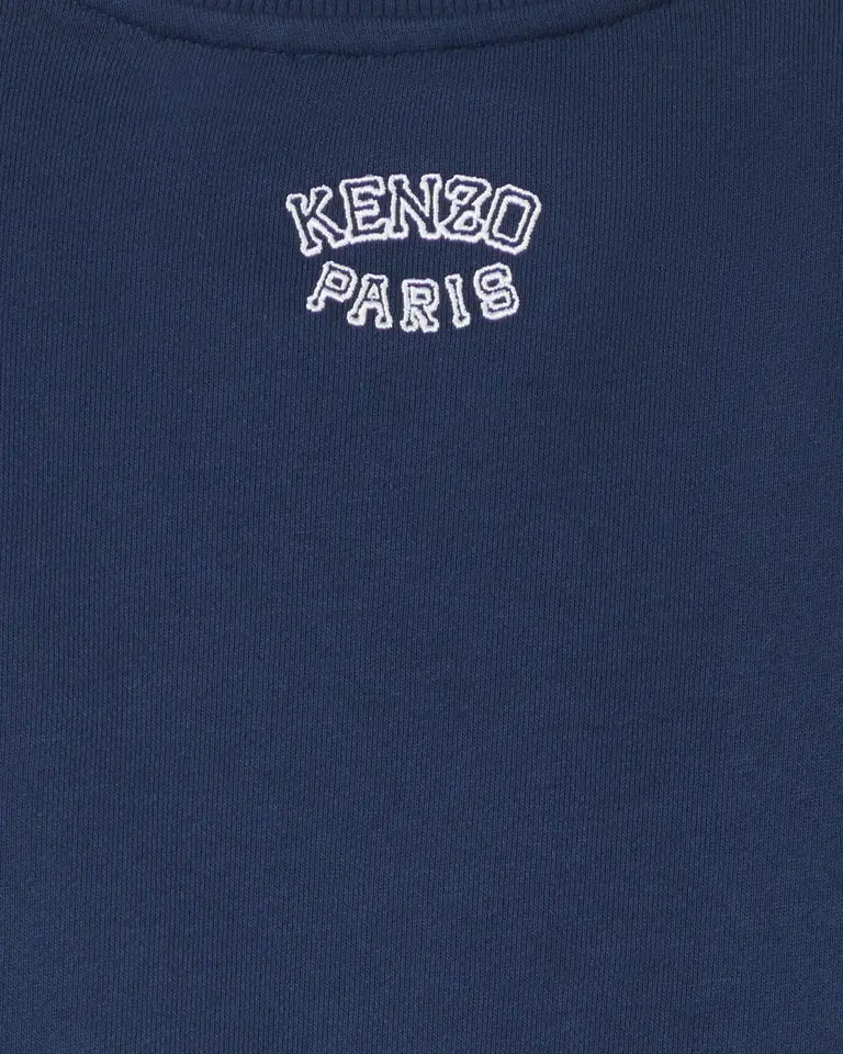 Kenzo Tiger Navy Embroidered Cotton Sweatshirt