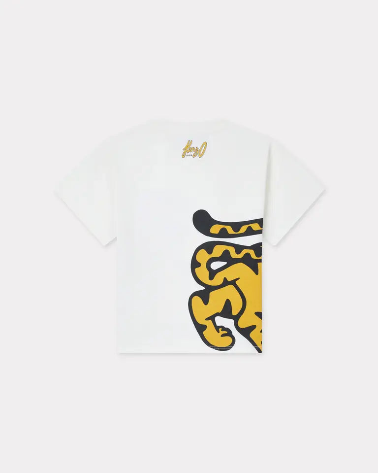 Kenzo Boys Ivory Tiger Logo T-Shirt