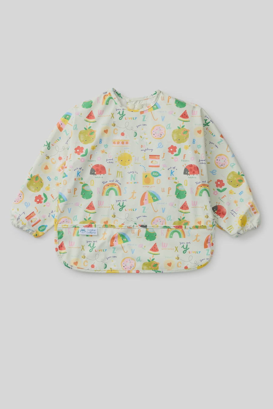 Loulou Lollipop Long Sleeve Bib Alphabet Smile