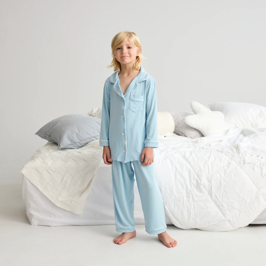 La Mimiland Mi Classic TENCEL Modal Long Sleeve Lounge Set Powder Blue