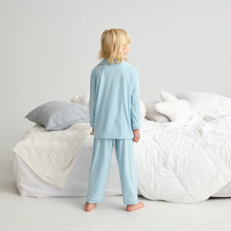 La Mimiland Mi Classic TENCEL Modal Long Sleeve Lounge Set Powder Blue