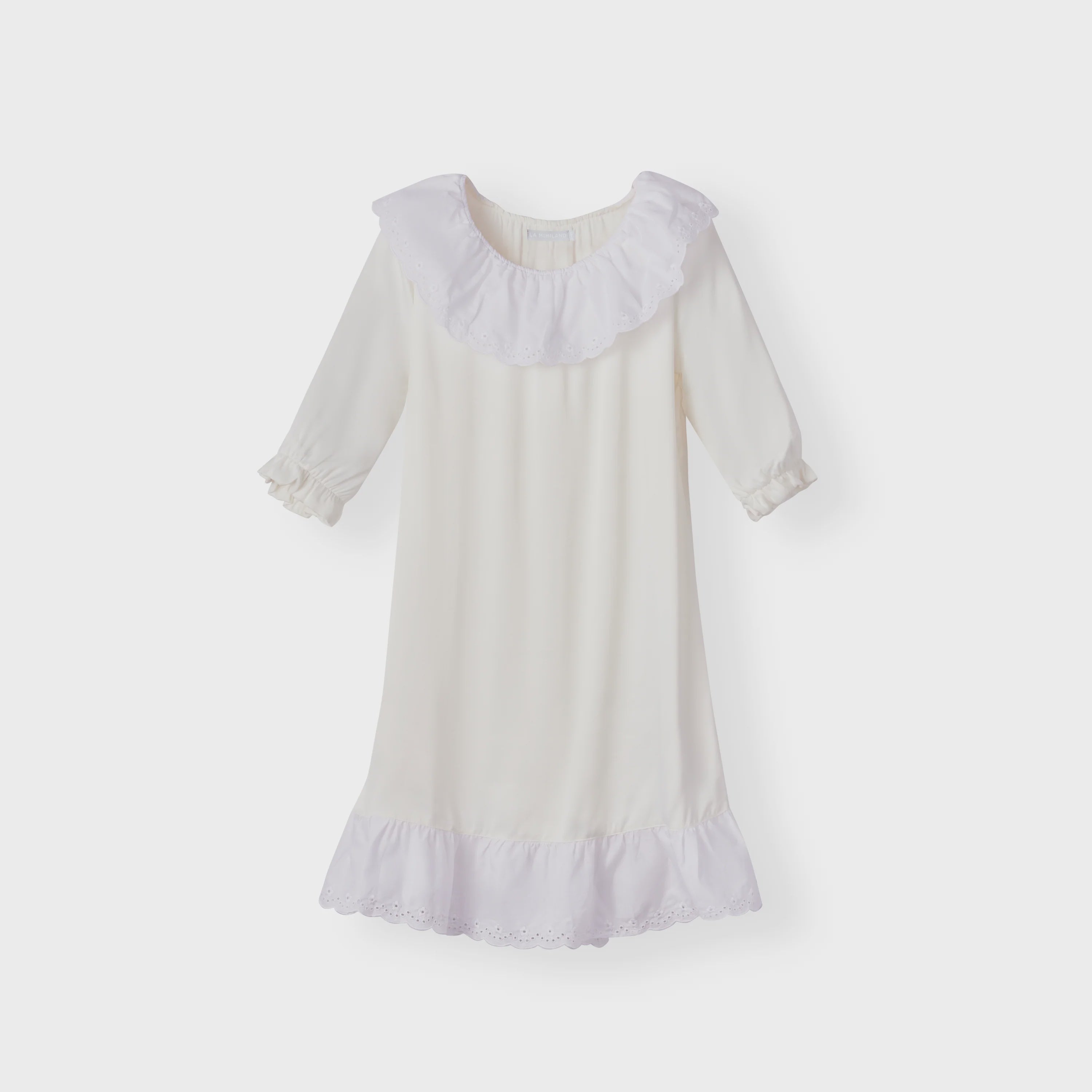 La Mimiland Mi Ruffle Lounge Dress Pearl White