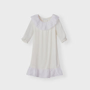 La Mimiland Mi Ruffle Lounge Dress Pearl White