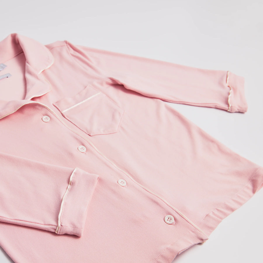 La Mimiland Mi Classic TENCEL Modal Long Sleeve Lounge Set Powder Pink