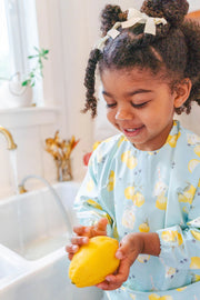 Loulou Lollipop Long Sleeve Bib - Lemon Squeezy