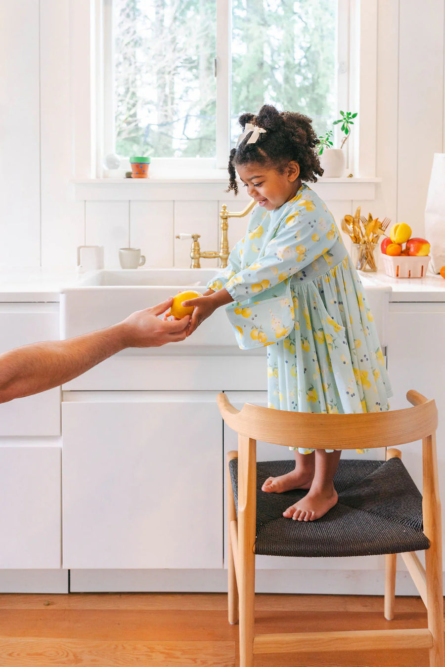 Loulou Lollipop Long Sleeve Bib - Lemon Squeezy