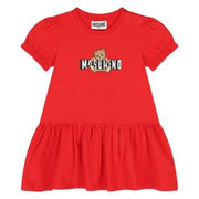 Moschino Baby Girls Cotton Jersey Teddy  Bear Logo Dress