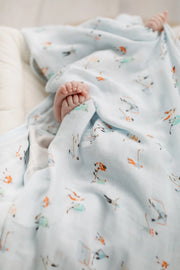 Loulou Lollipop Muslin Swaddle - Ice hockey