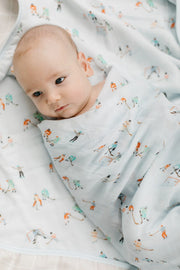 Loulou Lollipop Muslin Swaddle - Ice hockey