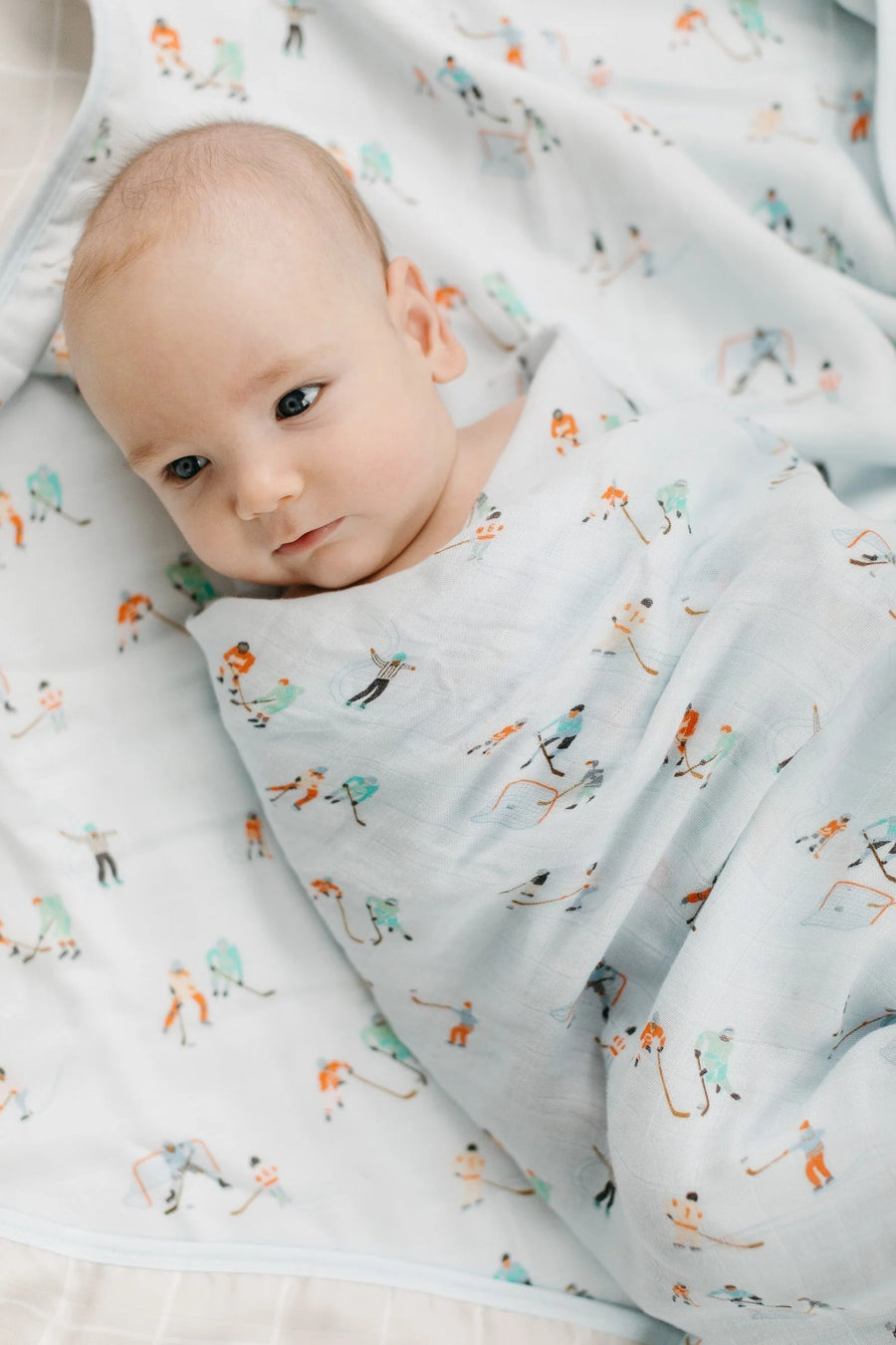Loulou Lollipop Muslin Swaddle - Ice hockey