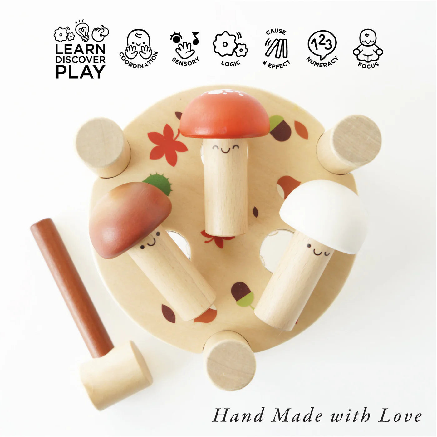 Le Toy Van Woodeland Mushroom Hammer Game