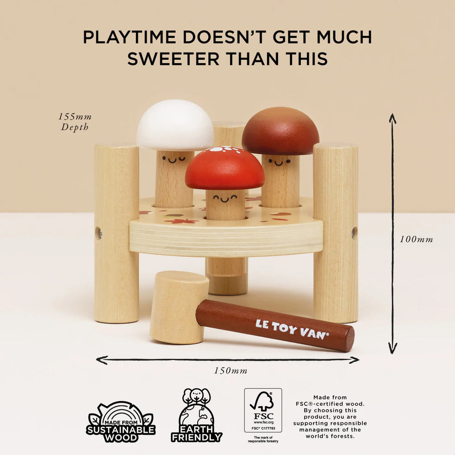 Le Toy Van Woodeland Mushroom Hammer Game