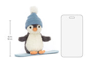 Jellycat Peanut Penguin Snowboarding