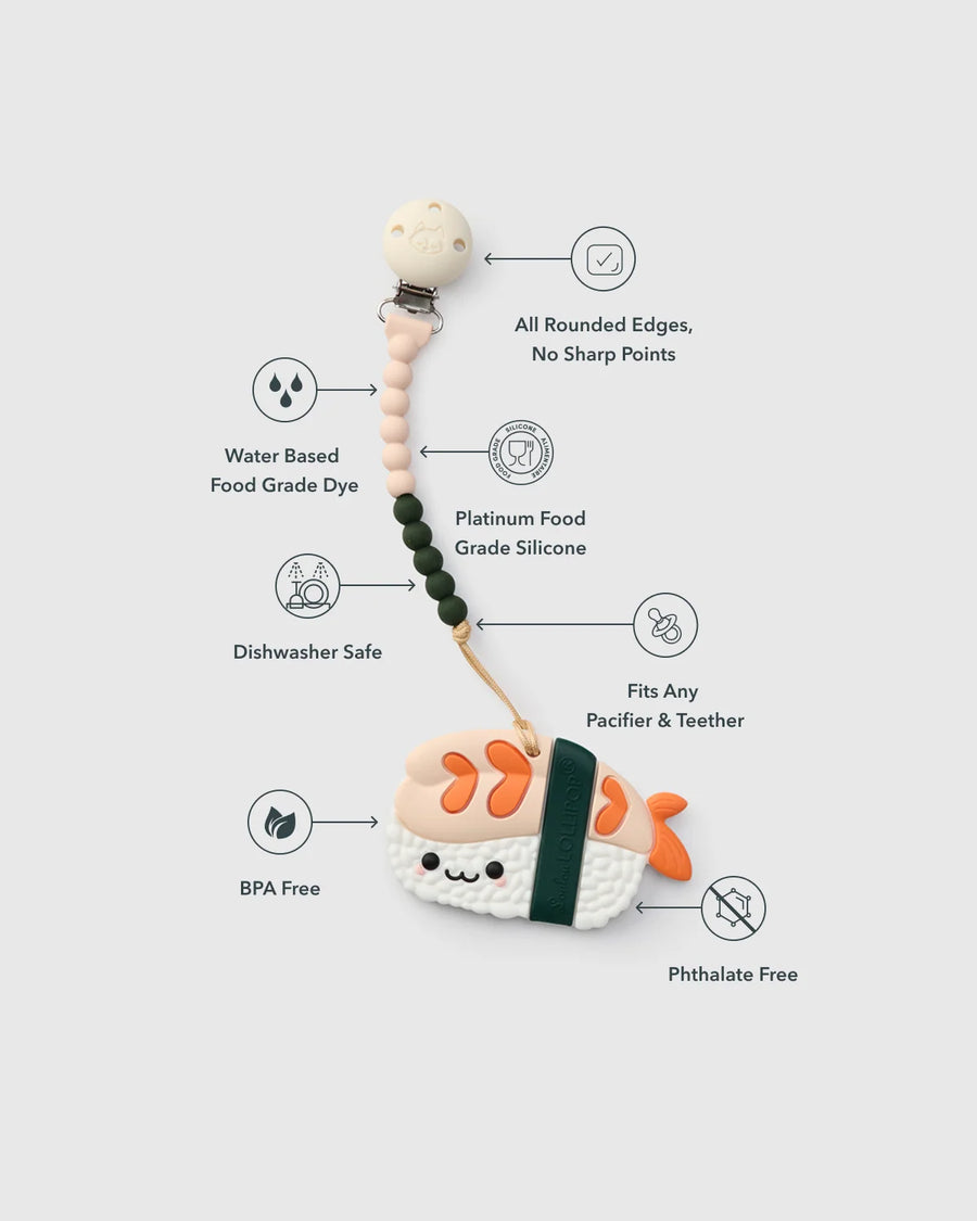 Loulou Lollipop Pacifier Clip Teether Set