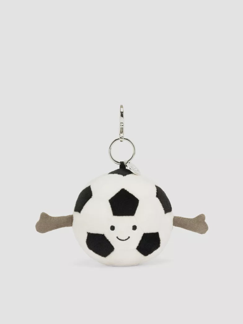 Jellycat Amuseable Sports Football woven bag charm