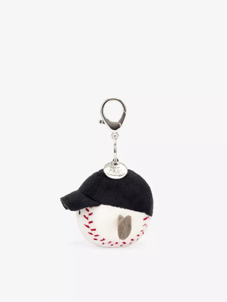 Jellycat Amuseable Sports Baseball woven bag charm
