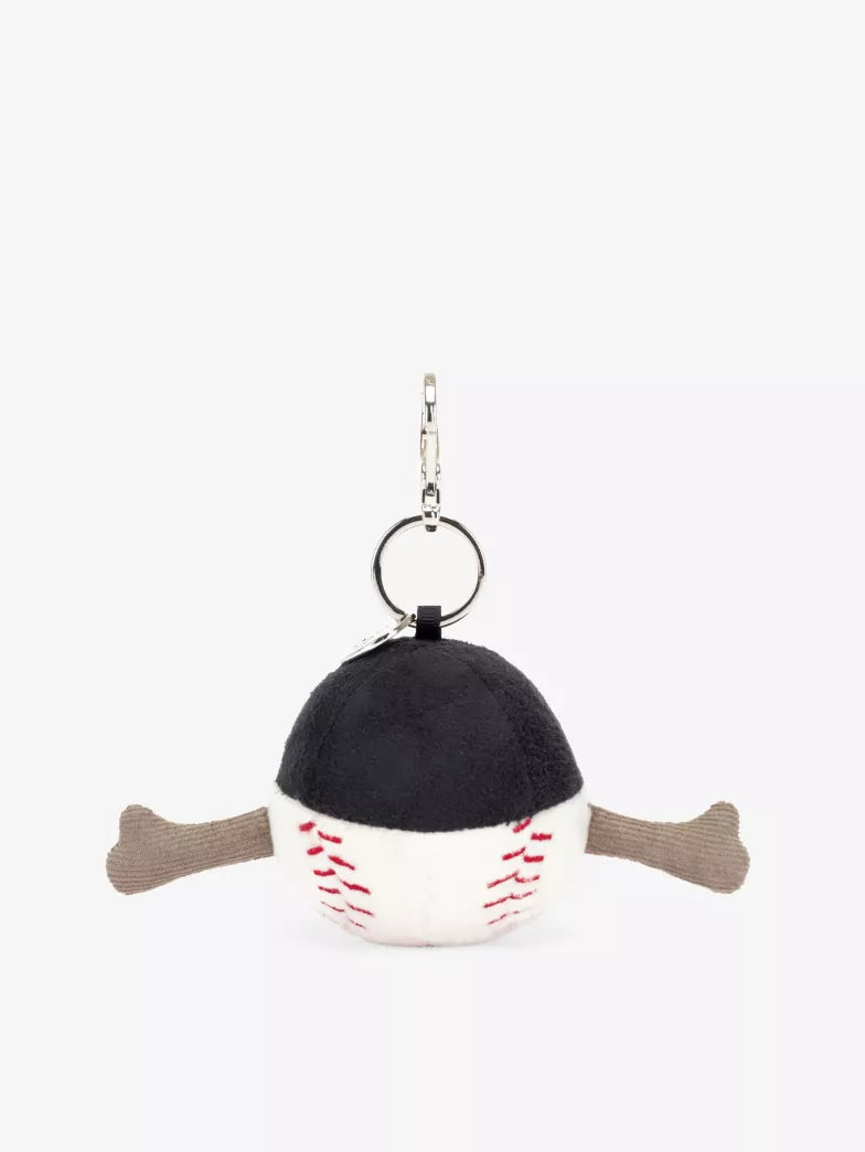 Jellycat Amuseable Sports Baseball woven bag charm