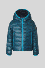 Mackage SAMMY-PR Down jacket for Kids Aqua-Marine Blue