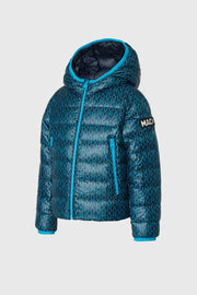 Mackage SAMMY-PR Down jacket for Kids Aqua-Marine Blue