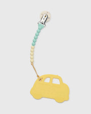 Loulou Lollipop Silicone Clip Teether Set - Yellow Taxi
