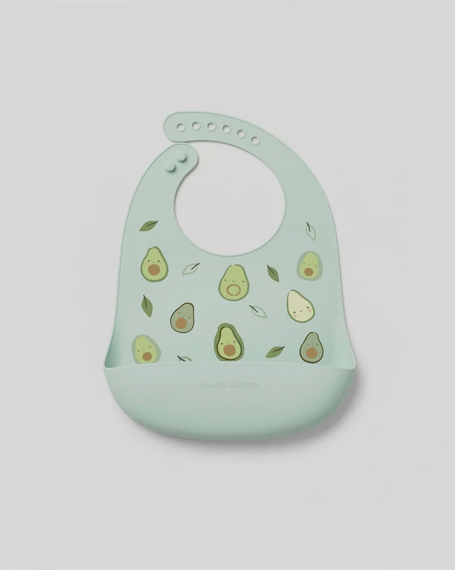 Loulou Lollipop Silicone Bib Avocado