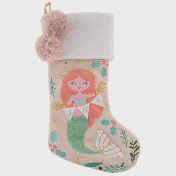 Stephen Joseph Embroidered Stocking Mermaid