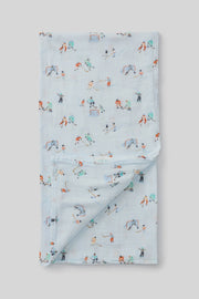 Loulou Lollipop Muslin Swaddle - Ice hockey