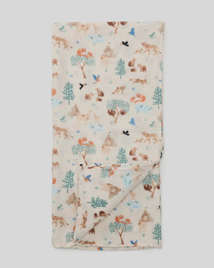 Loulou Lollipop Muslin Swaddle - Llama Adventures