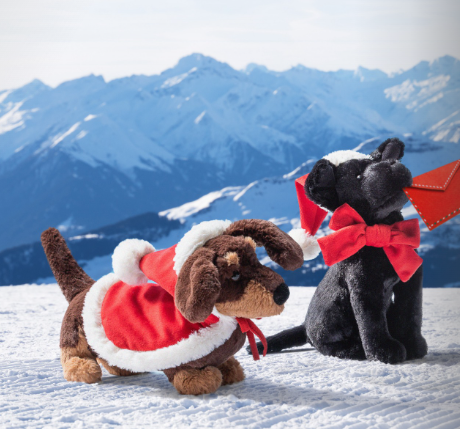 Jellycat Winter Warmer Pippa Black Labrador