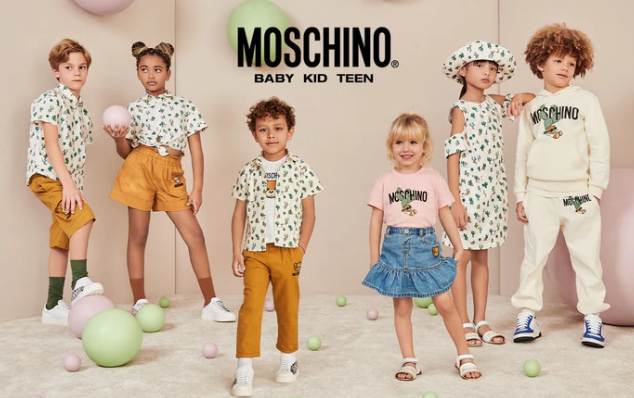 Moschino Girls Patch Ruffled Waist Brown Shorts