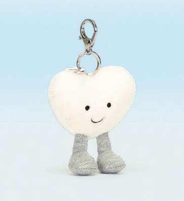 Jellycat Amuseables Cream Heart Bag Charm