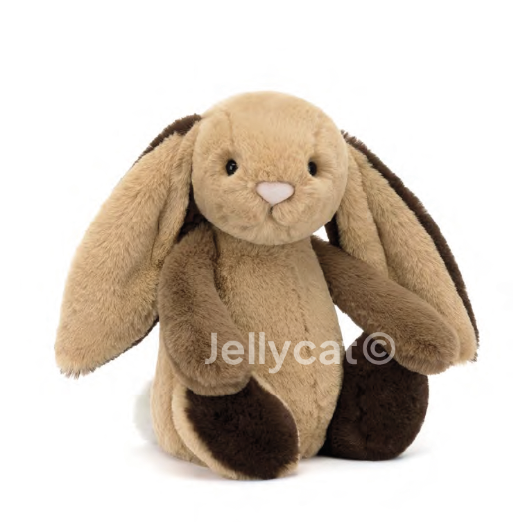 Jellycat Bashful Patchwork Brown Bunny Original