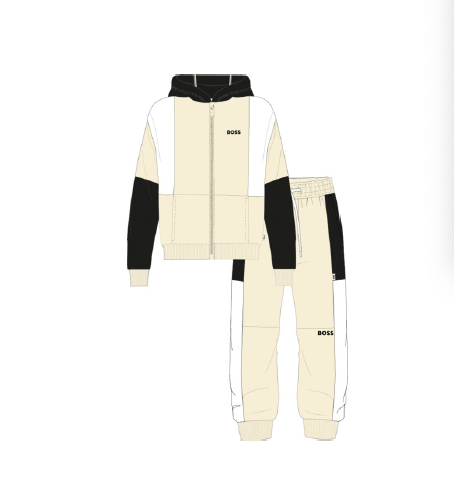 Boss Sand Color Block Sweat Set