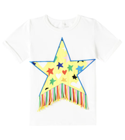 Stella McCartney Kids Fringe-trimmed cotton jersey T-shirt