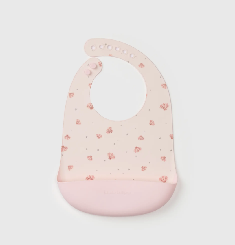 Loulou Lollipop Silicone Bib Printed - Seashells