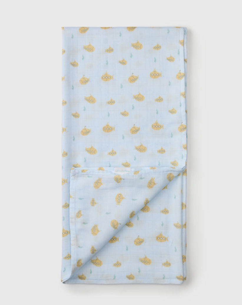 Loulou Lollipop Muslin Swaddle - Ocean Explorer